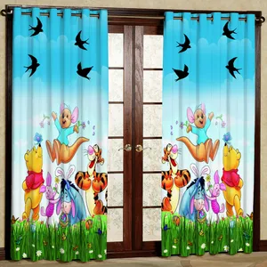 پرده مدل pooh هازان پانچی کد 4336R سایز 140x200 سانتی متر