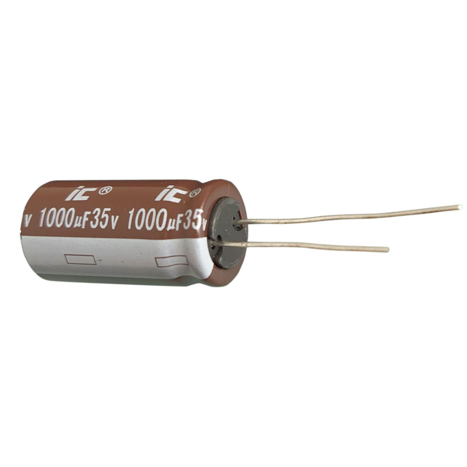 خازن الکترولیت 1000 میکروفاراد مدل IC-1000µF35V بسته 7 عددی