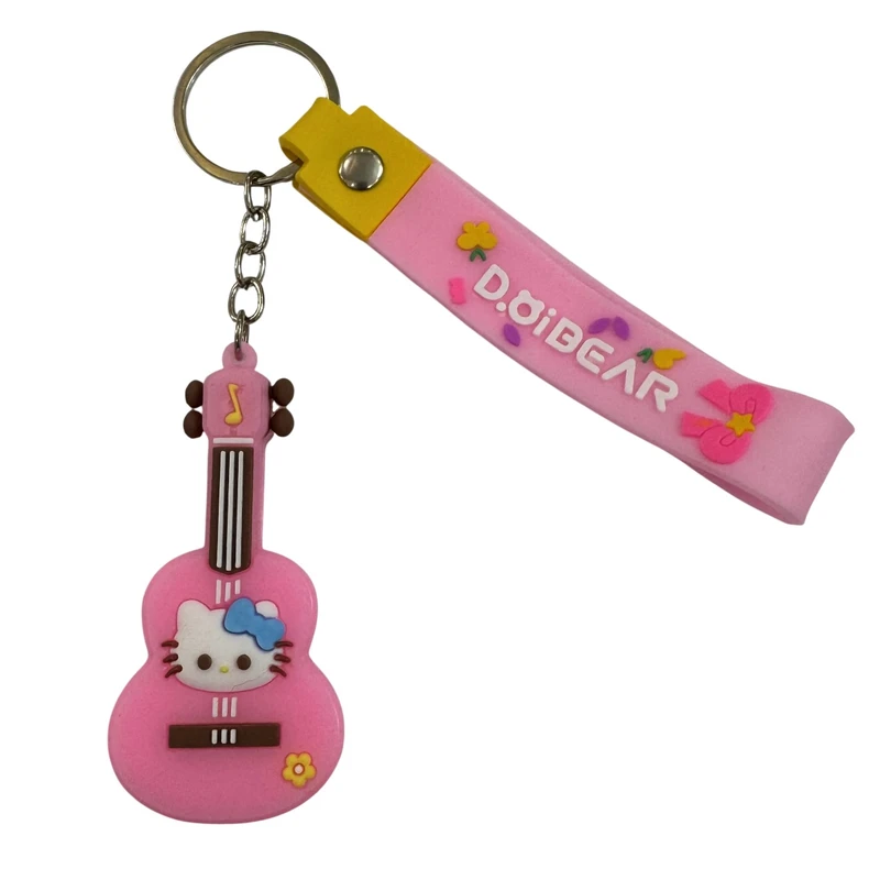 جاکلیدی مدل سیلیکونی انیمیشنی طرح گیتار هلو کیتی کد 114