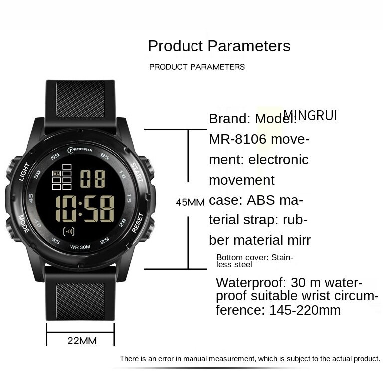 ساعت مچی دیجیتال مینگ روی مدل C2 ساعت مچی دیجیتال مینگ روی مدل C2