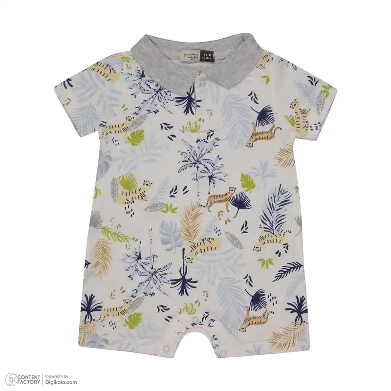 سرهمی نوزادی ایندیگو مدل 421169 رنگ سفید