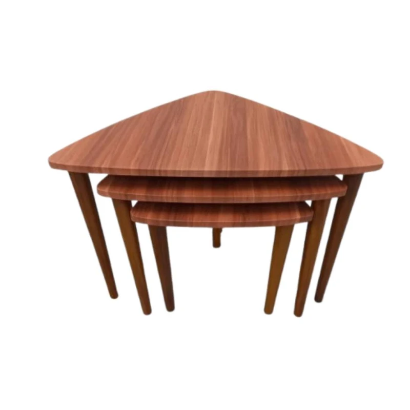 میز عسلی مثلث با پایه پلیمر و صفحه MDF مدل TG3