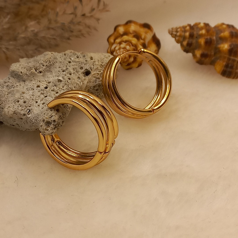 گوشواره زنانه ژوپینگ مدل حلقه ای کد XP 02