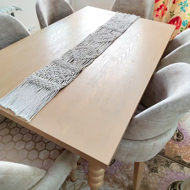 رومیزی بافتنی مدل مکرومه کد MacHang824