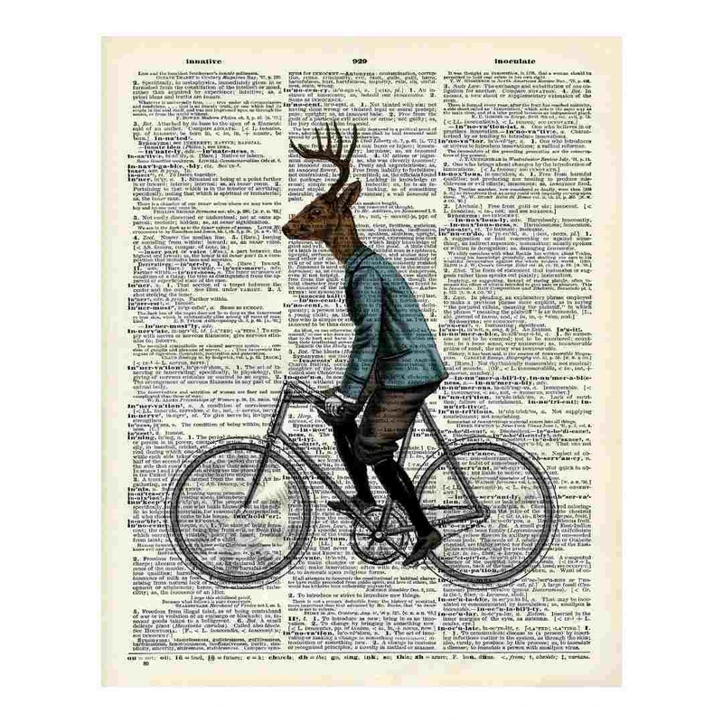 پوستر مدل گوزن روی دوچرخه