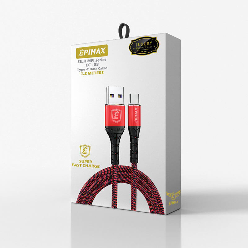 کابل تبدیل USB به USB-c اپی مکس مدل EC-08 طول 1.2متر