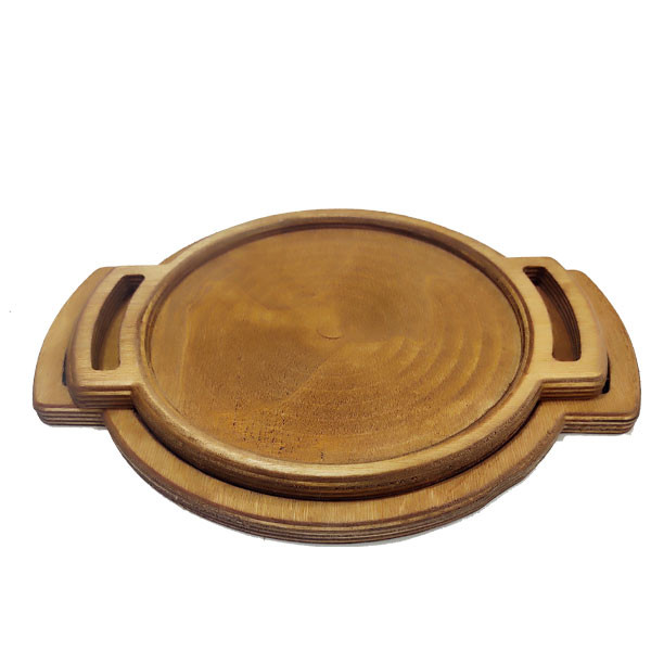 سینی مدل چوبی گرد مجموعه دو عددی