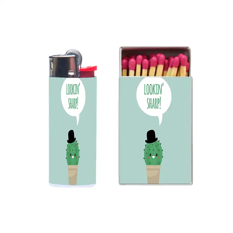 فندک مدل کاکتوس کد 208 به همراه کبریت