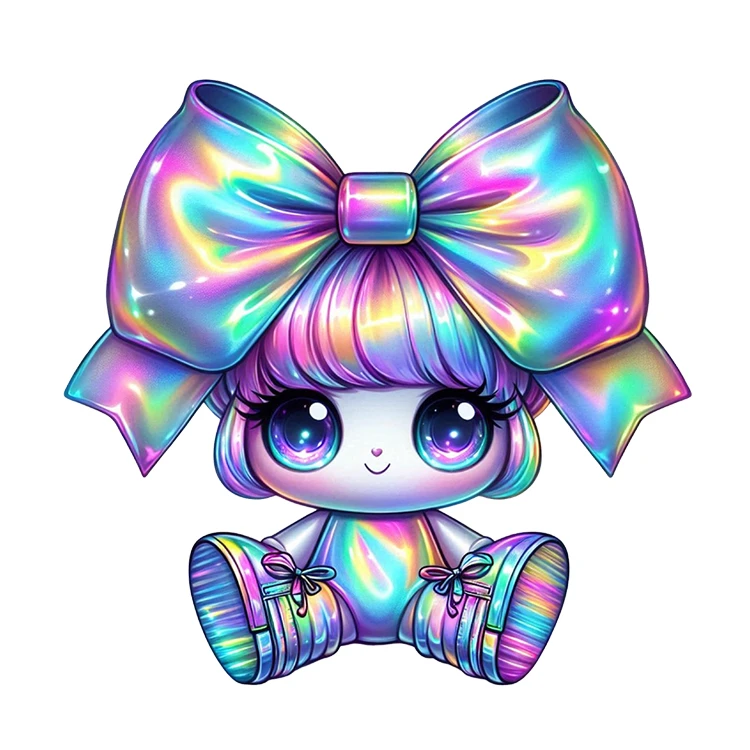 استیکر پارچه و لباس پاد آفرین مدل کارتونی دخترانه عروسکی کد S2820