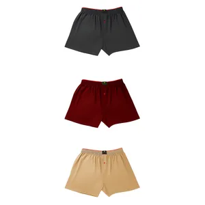 شورت باکسر مردانه مدل دکمه‌دار بسته ۳ عددی