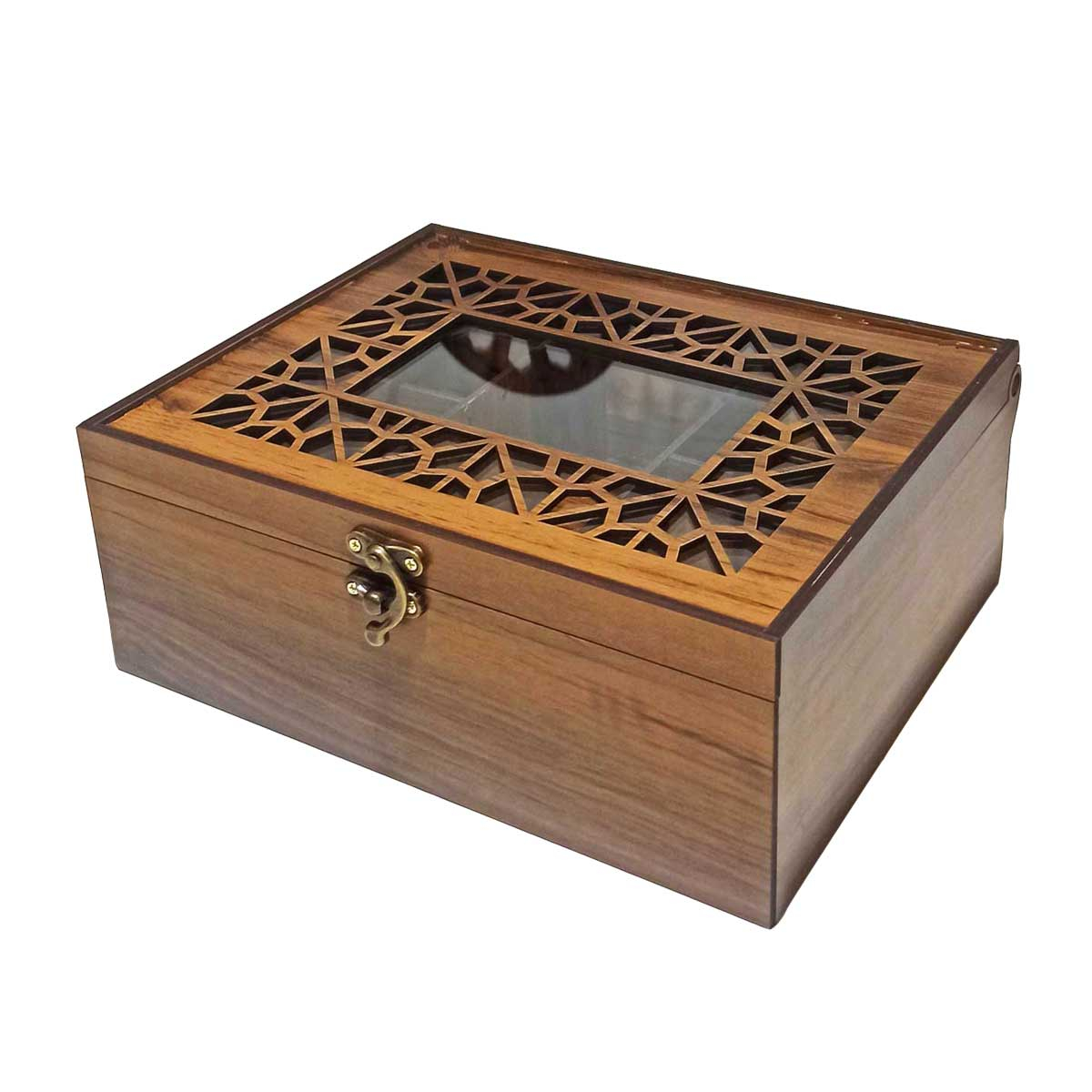 جعبه دمنوش مدل مشبک شیشه ای