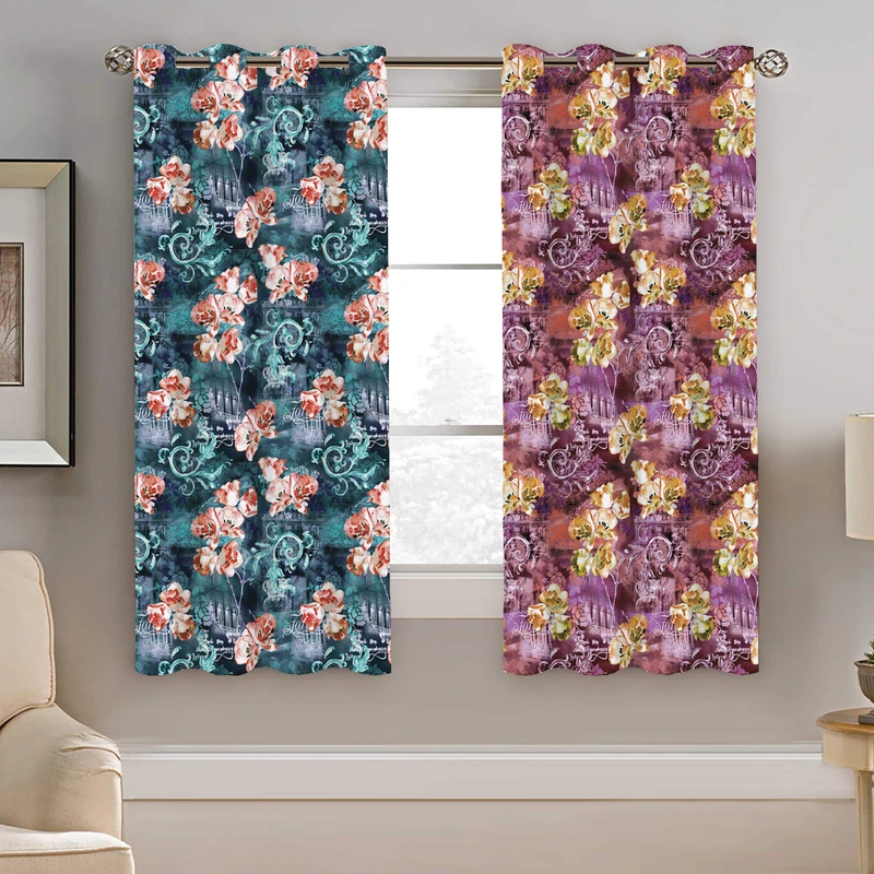 پرده نیروانا طرح سنتی مدل مخمل کد 4478 سایز 140×200 سانتی متر