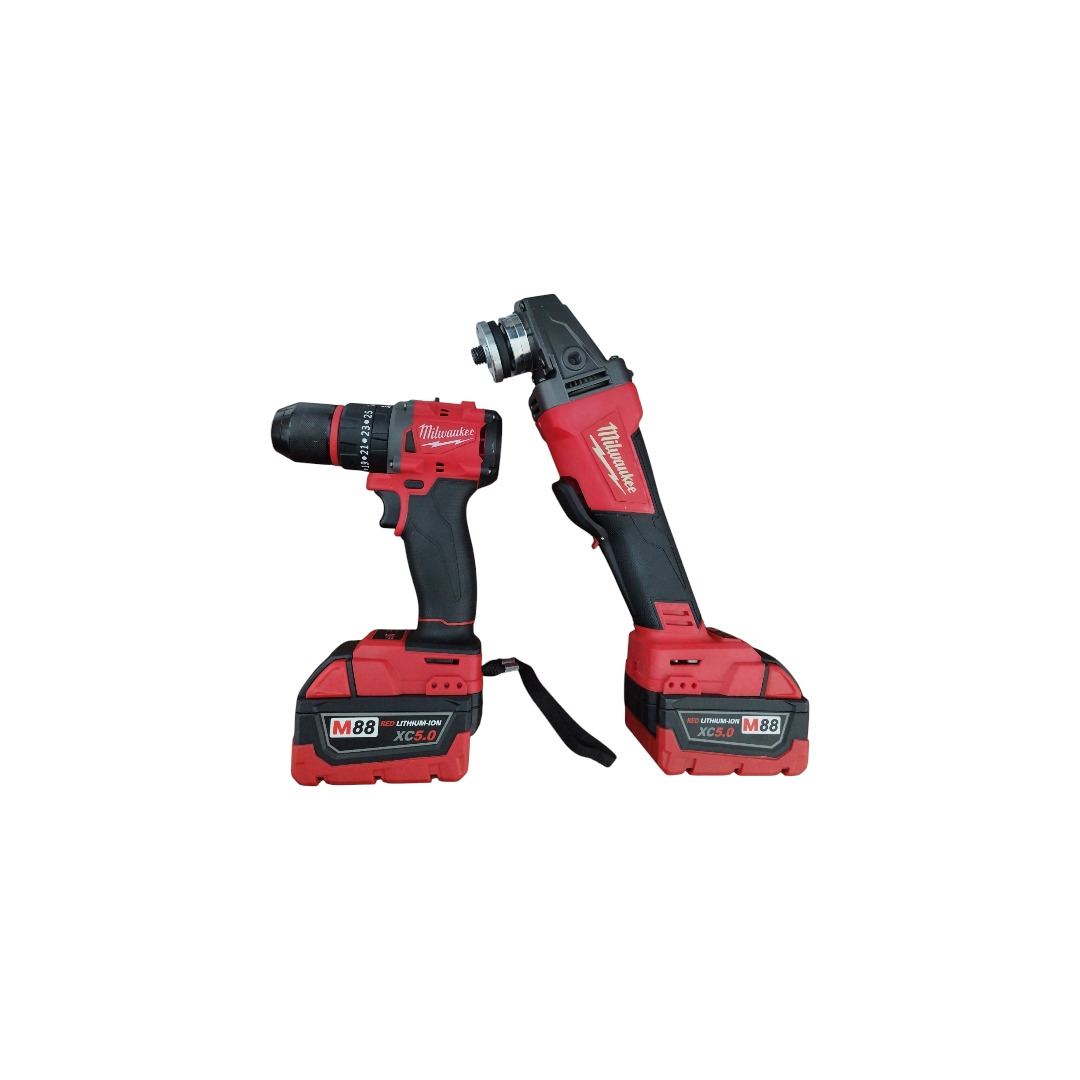 دریل پیچ گوشتی و مینی فرز شارژی میلواکی مدل M88 -2533-13 مجموعه 2 عددی