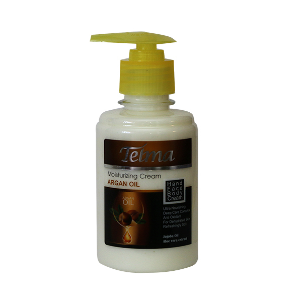 کرم مرطوب کننده و آبرسان تلما مدل argan oil حجم 200 میلی لیتر