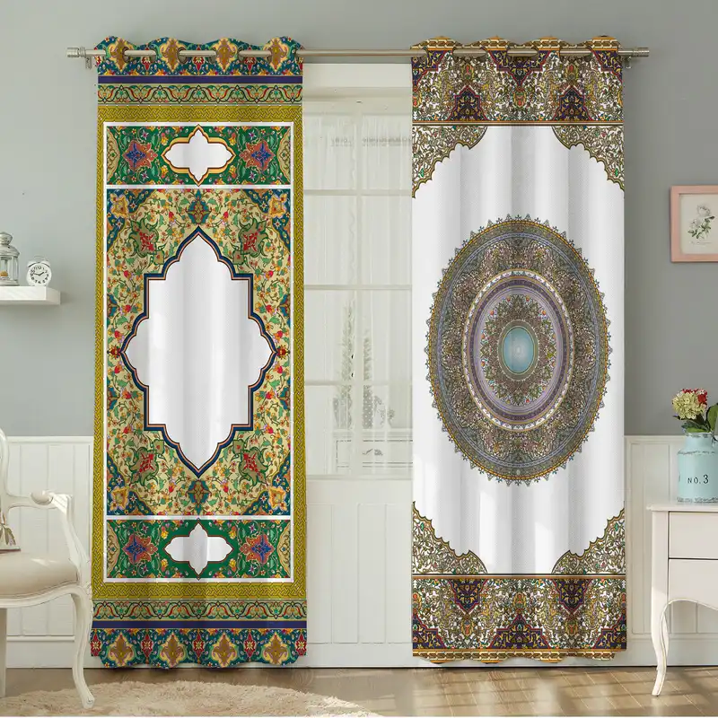 پرده نیروانا طرح سنتی  مدل هازان کد 4029 سایز 140×280 سانتی متر