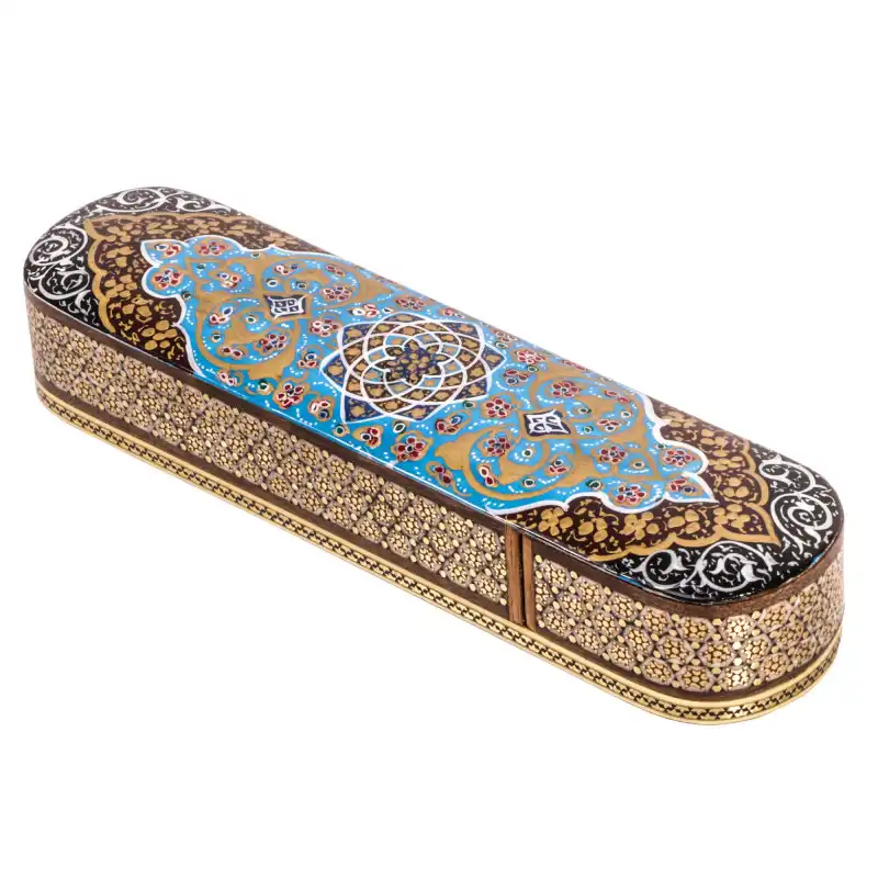 قلمدان خاتم کاری طرح تذهیب کد 022