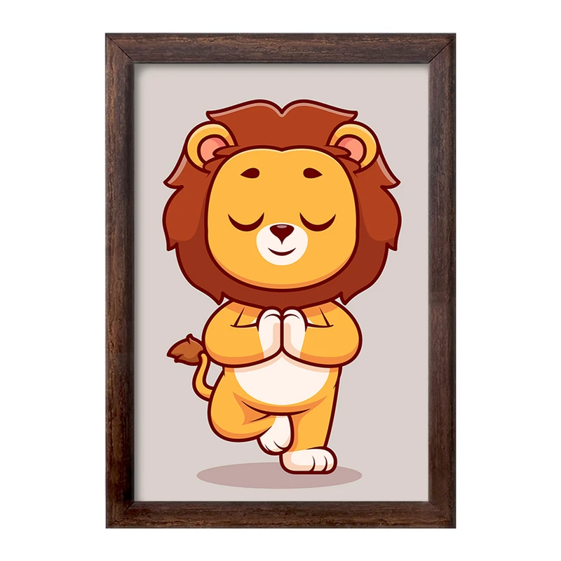 تابلو خندالو طرح حیوانات بامزه شیر کد 29450