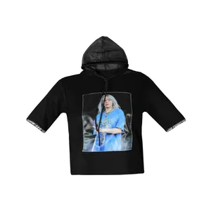 کراپ‌تاپ آستین کوتاه زنانه مدل کلاهدار 04