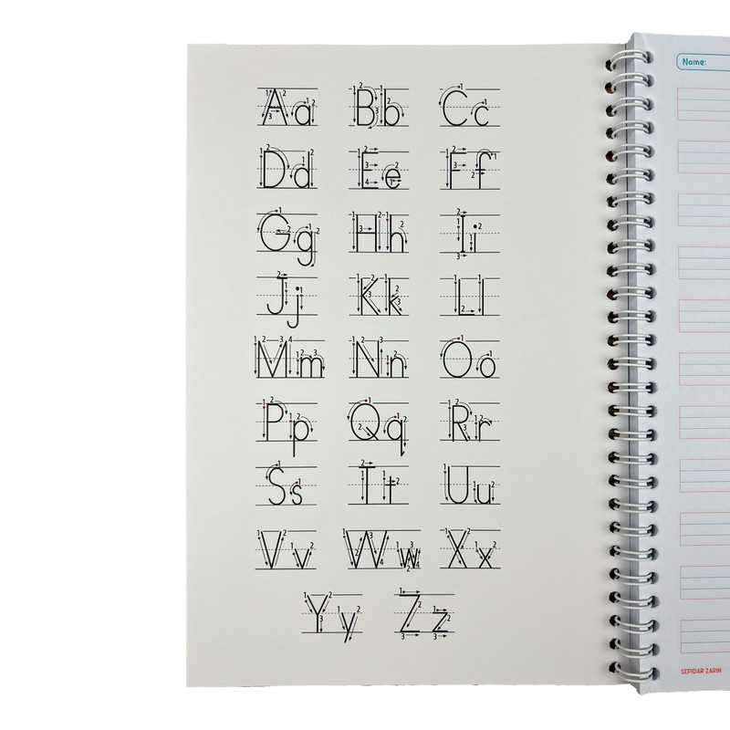 دفتر زبان 80 برگ مدل 4 خط کودکان