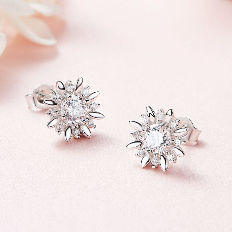 گوشواره نقره زنانه کوبیک مدل QE-2461