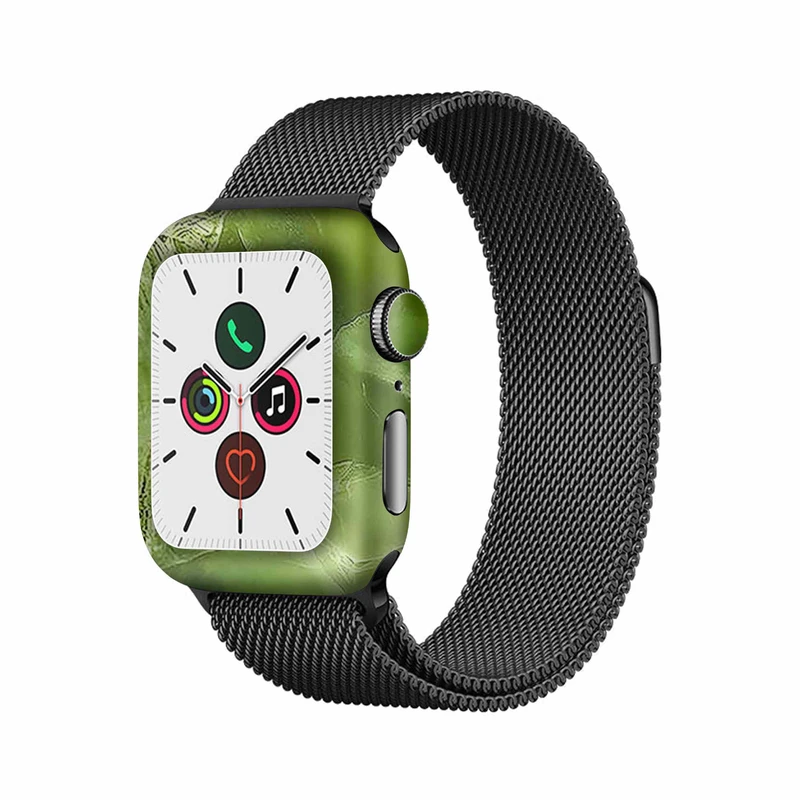  برچسب ماهوت طرح Green-Crystal-Marble مناسب برای اپل واچ Watch 5 40mm