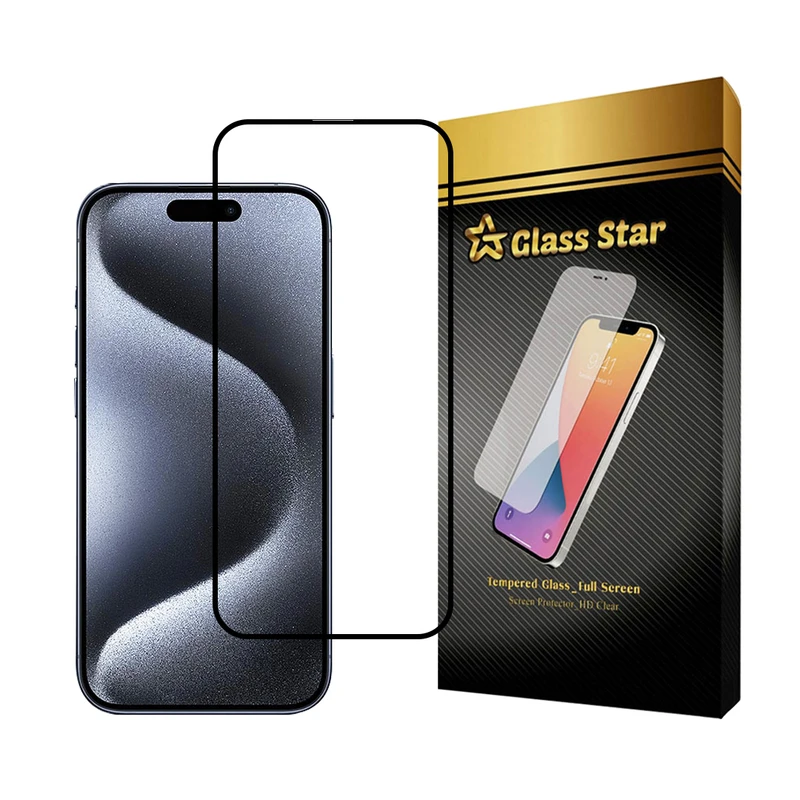 محافظ صفحه نمایش گلس استار مدل STATICG مناسب برای گوشی موبایل اپل iPhone 15 Pro