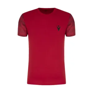 تی شرت آستین کوتاه ورزشی مردانه مکرون مدل سین رنگ قرمز