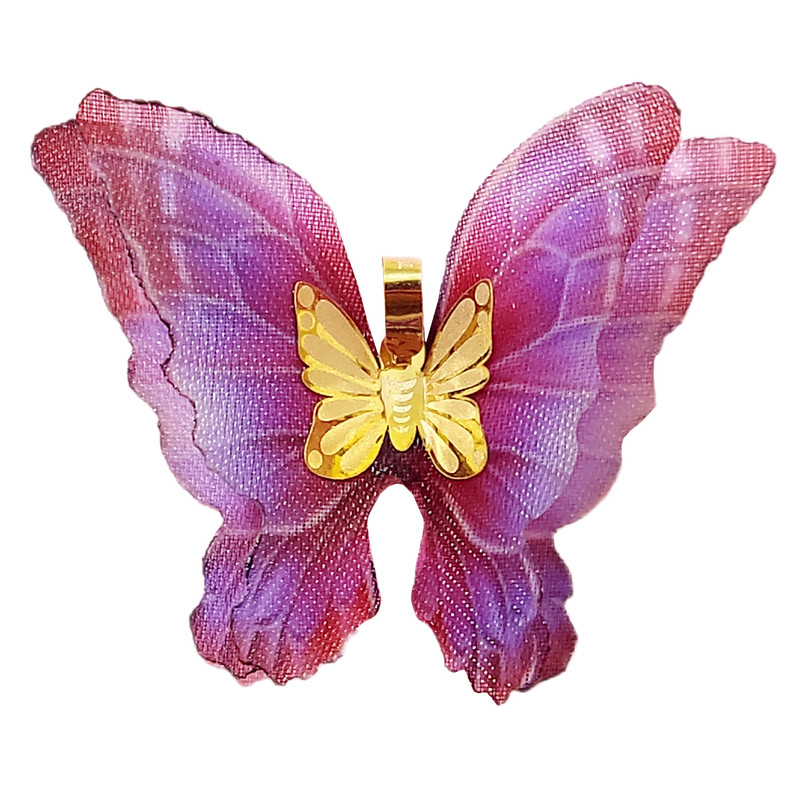 آویز گردنبند طلا 18 عیار زنانه مدل پروانه کادویی کد 90-180