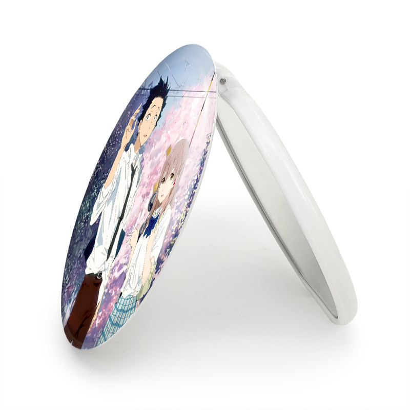 آینه جیبی خندالو طرح شوکو نیشیمیا و شویا ایشیدا انیمه سایلنت ویس A Silent Voice مدل تاشو کد 15804