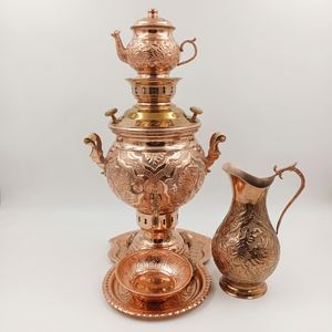 سرویس سماور 5 پارچه مسی کد 005