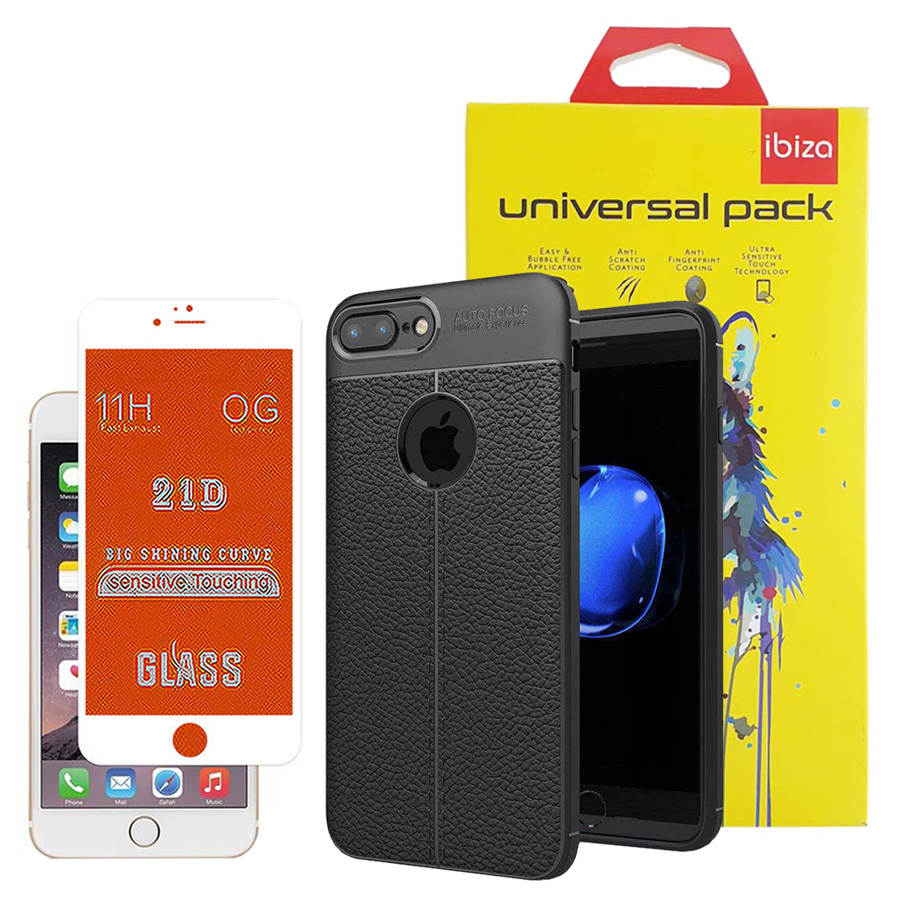 کاور ایبیزا مدل IBIS_21ATGLS مناسب برای گوشی موبایل اپل Iphone 8 Plus به همراه محافظ صفحه نمایش