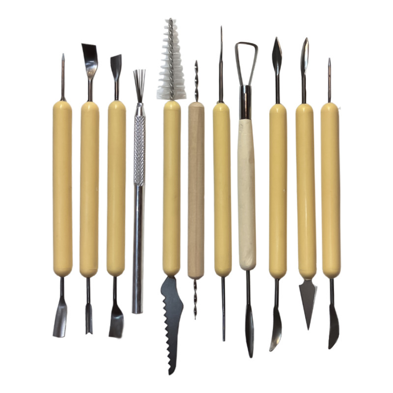 ابزار سفالگری مدل Keep Smiling مجموعه 11 عددی