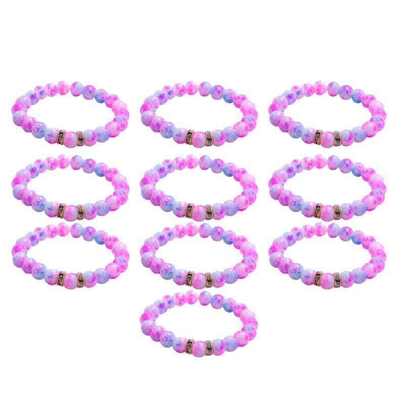 دستبند دخترانه مدل غزل کد 01 بسته 10 عددی