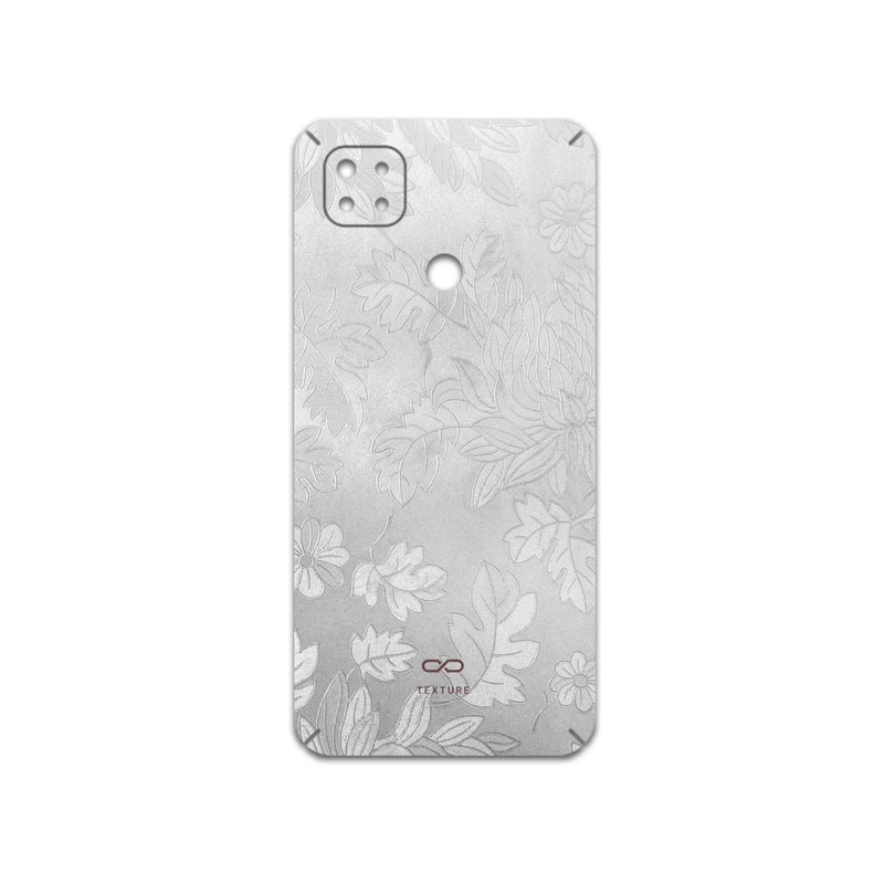برچسب پوششی ماهوت مدل Silver-Wildflower مناسب برای گوشی موبایل شیائومی Redmi 9 Activ