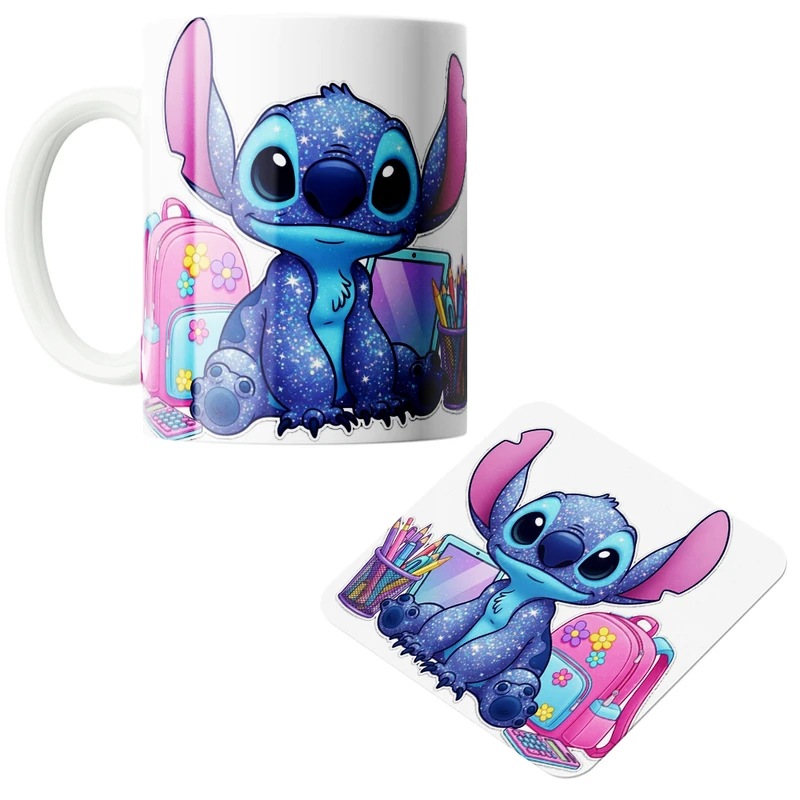 ماگ پاد آفرین مدل استیچ کد z283 به همراه زیر لیوانی