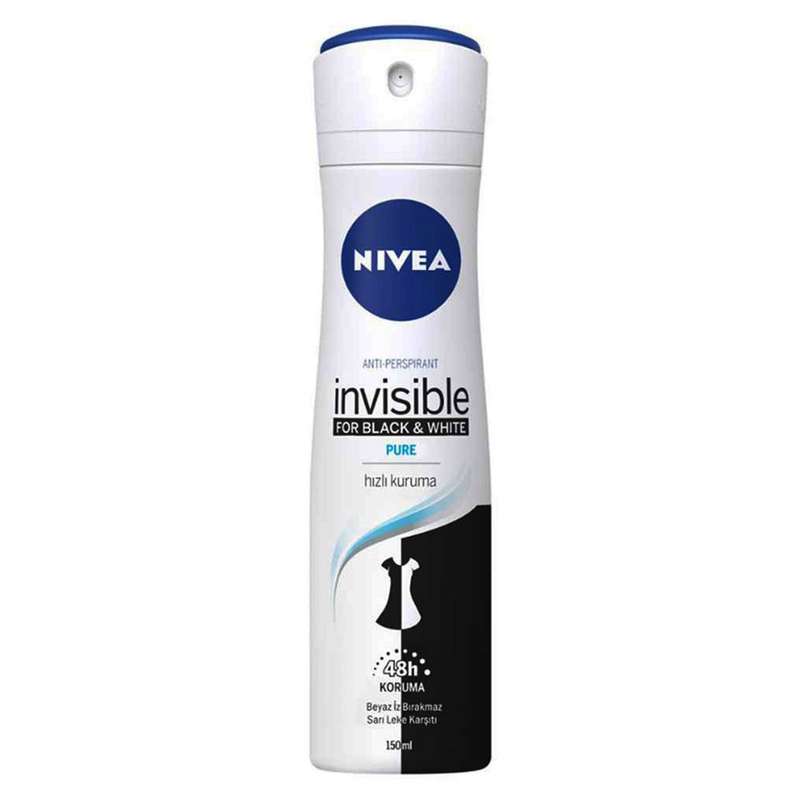 اسپری ضد تعریق زنانه نیوآ مدل Invisible Black and White Pure حجم 150 میلی لیتر اسپری ضد تعریق زنانه نیوآ مدل Invisible Black and White Pure حجم 150 میلی لیتر