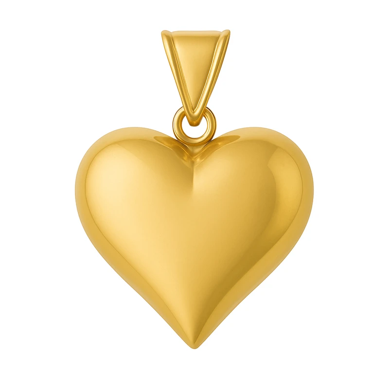 آویز گردنبند طلا 18 عیار زنانه مدوپد طرح قلب دامله