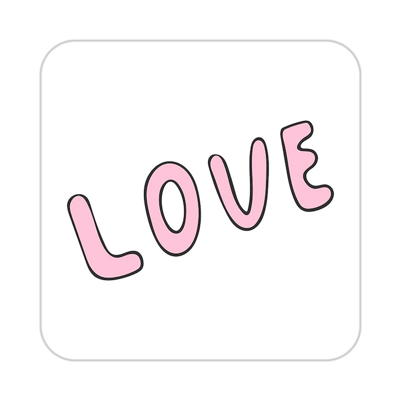 زیر لیوانی کاکتی طرح عاشقانه مدل mp37213