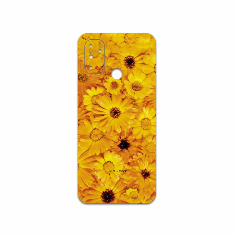 برچسب پوششی ماهوت مدل Yellow-Flower مناسب برای گوشی موبایل وان پلاس Nord N100