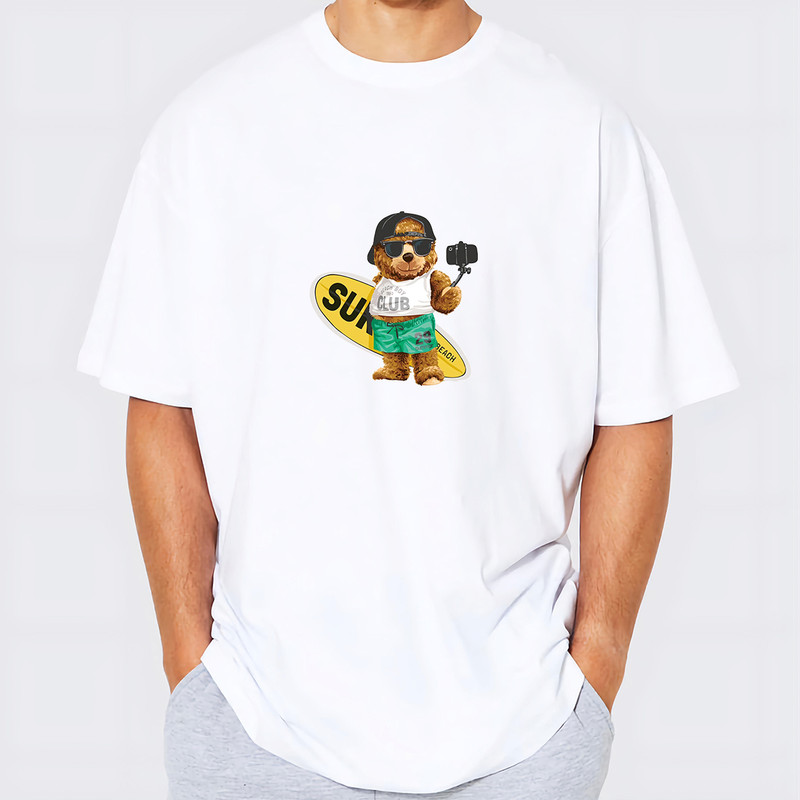 تی شرت اورسایز مردانه مدل تدی کد 10084