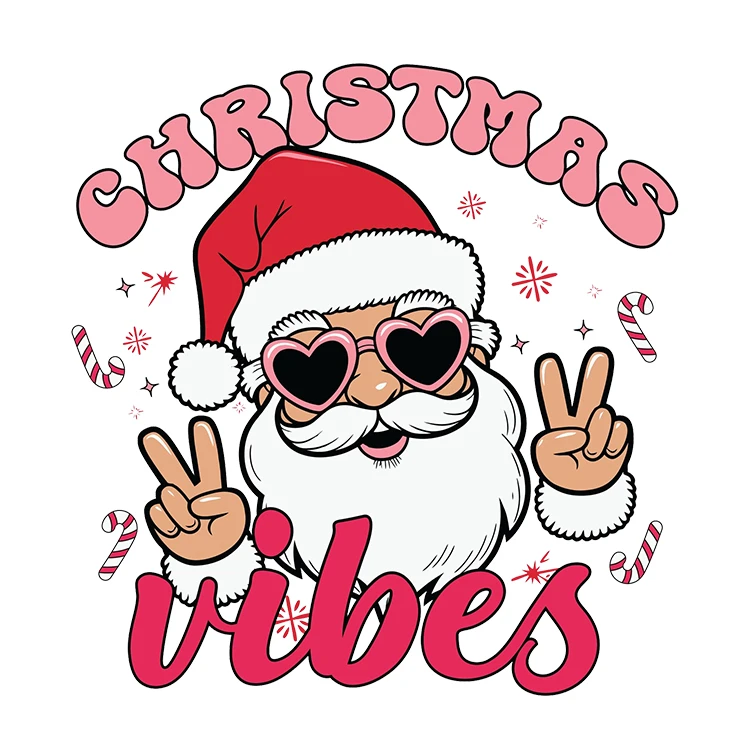 استیکر پارچه و لباس پاد آفرین مدل کریسمس کد S3263