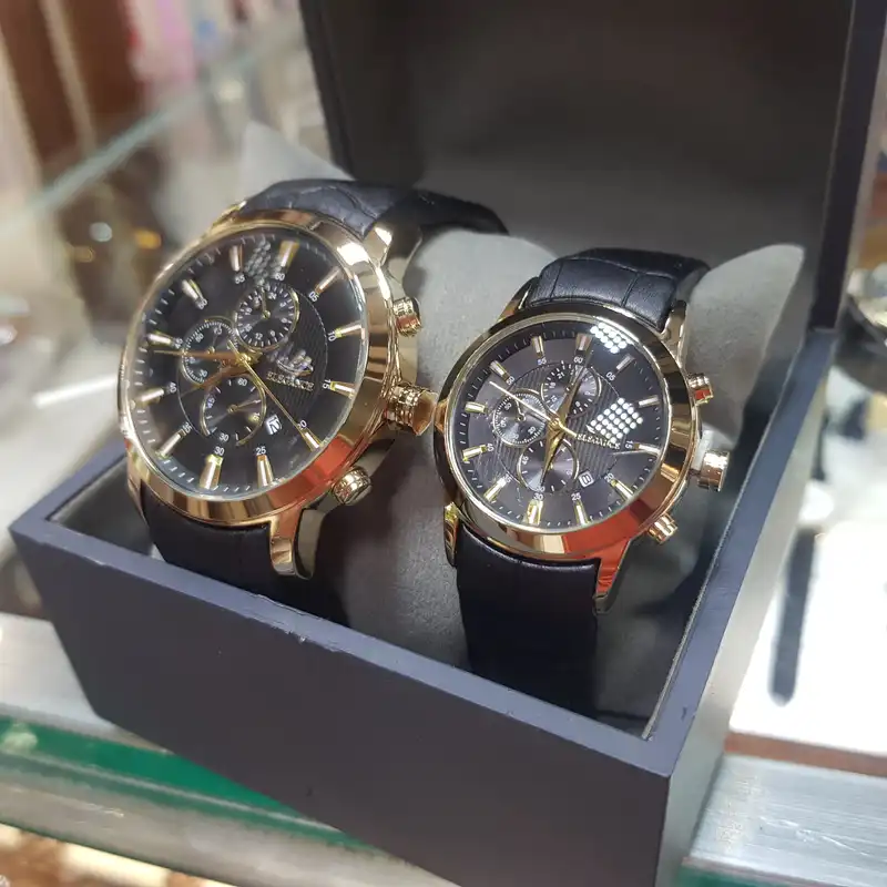 ست ساعت مچی عقربه ای زنانه و مردانه الگانس مدل 88se11el