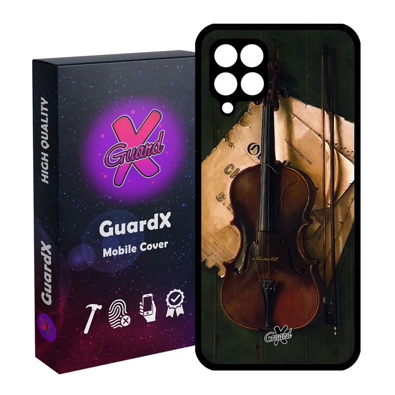 کاور گارد ایکس طرح ویولن مدل Glass10262 مناسب برای گوشی موبایل سامسونگ Galaxy A12