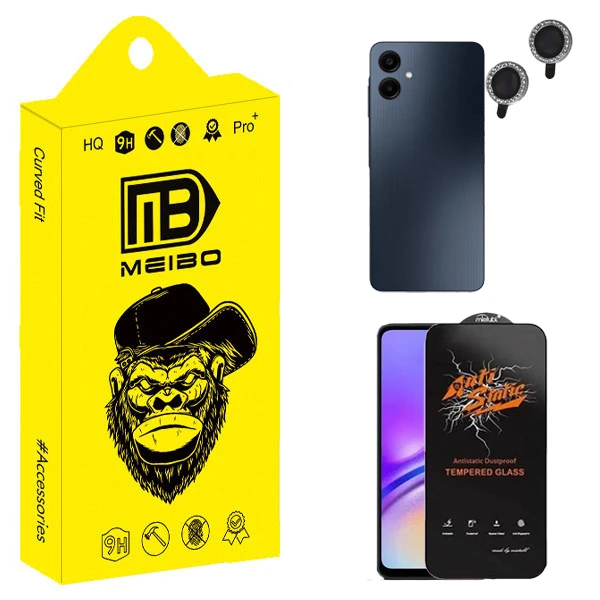 محافظ صفحه نمایش میبو مدل Antistatic Glavers مناسب برای گوشی موبایل سامسونگ galaxy A06 به همراه محافظ لنز