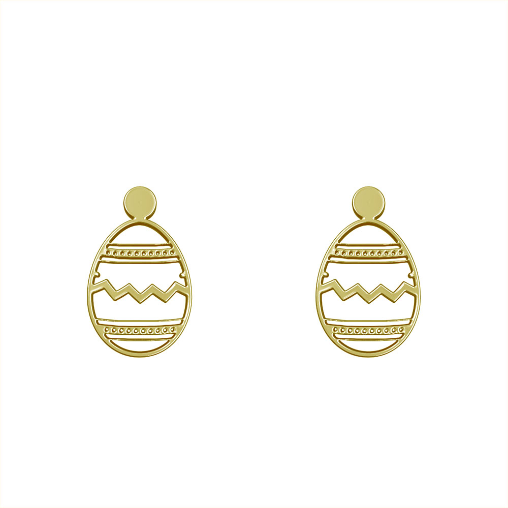 گوشواره طلا 18 عیار زنانه مدوپد مدل تخم مرغ کد GA1-10444