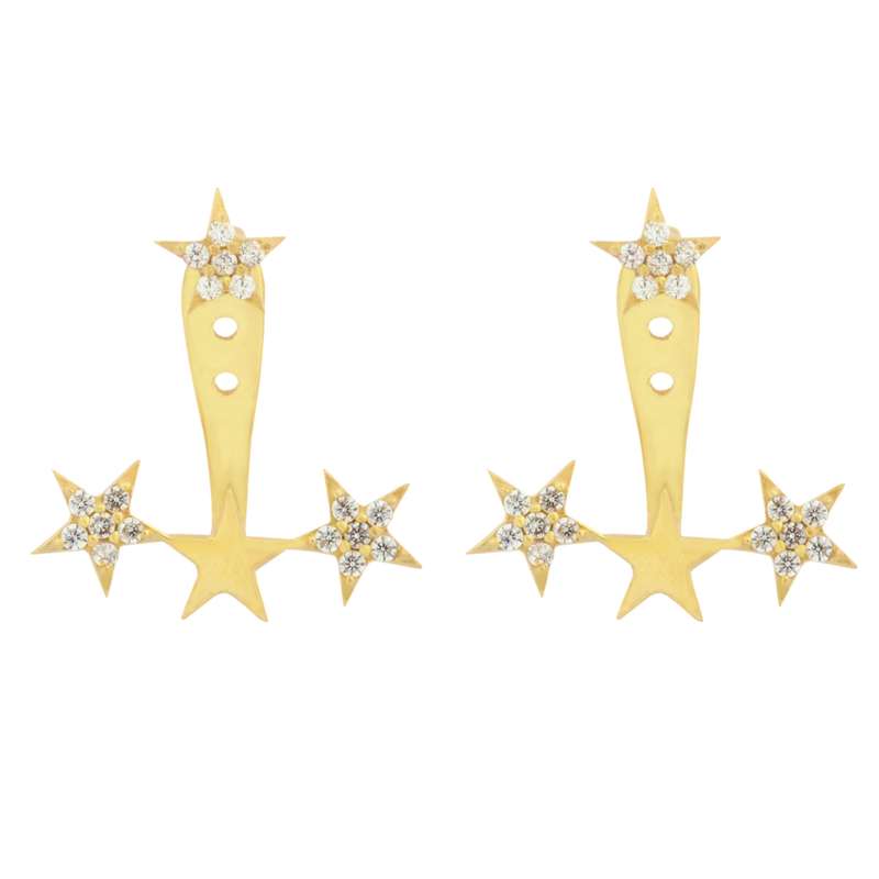 گوشواره طلا 18 عیار زنانه طلای مستجابی بک ایر کد 167084