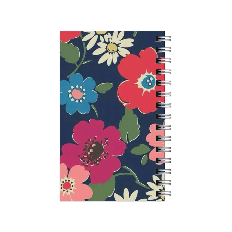 دفترچه یادداشت مدل to do list طرح گل درشت زمینه سرمه ای کد 3725102