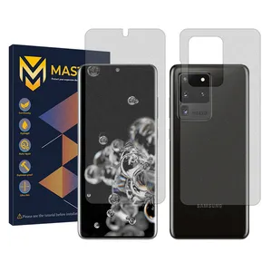 Master Resistant model Matte screen protector suitable for Samsung Galaxy S20 Ultra mobile phone along with the back protector