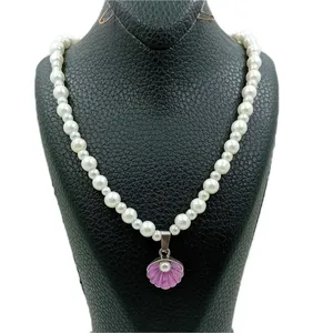 گردنبند زنانه مدل صدف و مروارید 