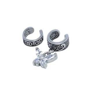 پیرسینگ گوش زنانه پایتخت مدل PS585_GO بسته دو عددی